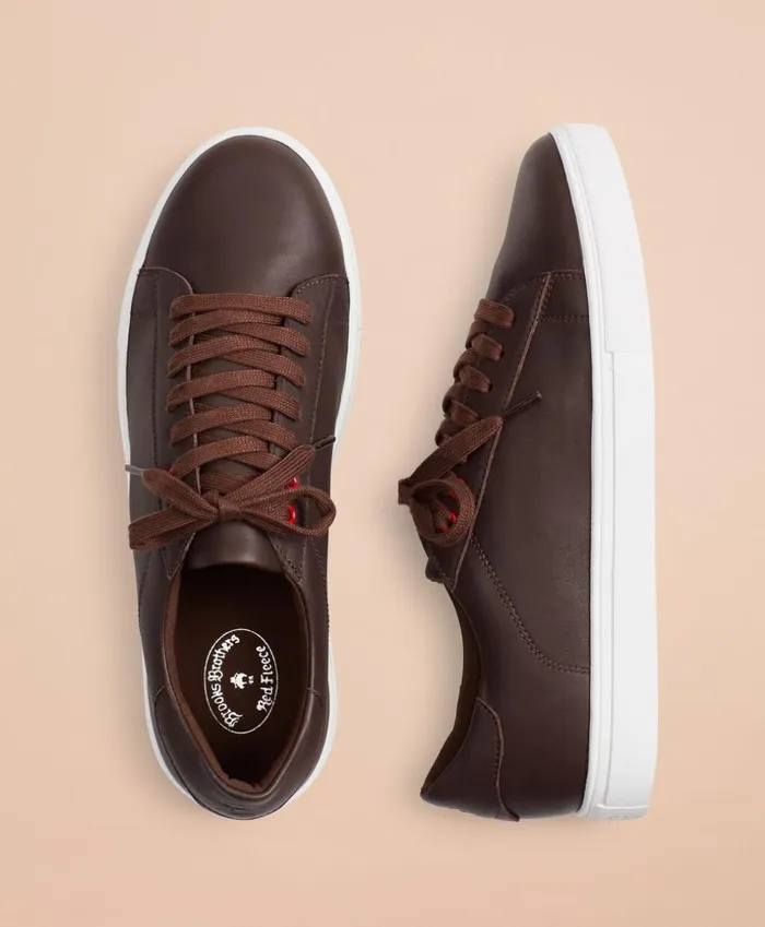 Brooks Brothers Dress and Casual Shoes Leather Sneakers Dark Brown 8211 Men