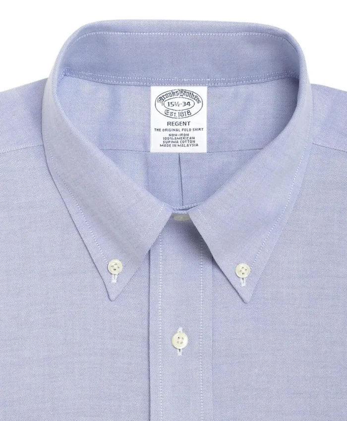 Brooks Brothers Dress Shirts BrooksCool Regent Fitted Dress Shirt NonIron ButtonDown Collar Blue 8211 Men Brooks Brothers Dress Shirts BrooksCool Regent Fitted Dress Shirt NonIron ButtonDown Collar Blue 8211 Men