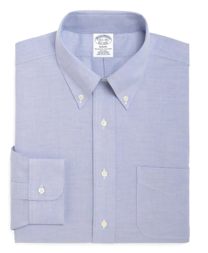 Brooks Brothers Dress Shirts BrooksCool Regent Fitted Dress Shirt NonIron ButtonDown Collar Blue 8211 Men Brooks Brothers Dress Shirts BrooksCool Regent Fitted Dress Shirt NonIron ButtonDown Collar Blue 8211 Men
