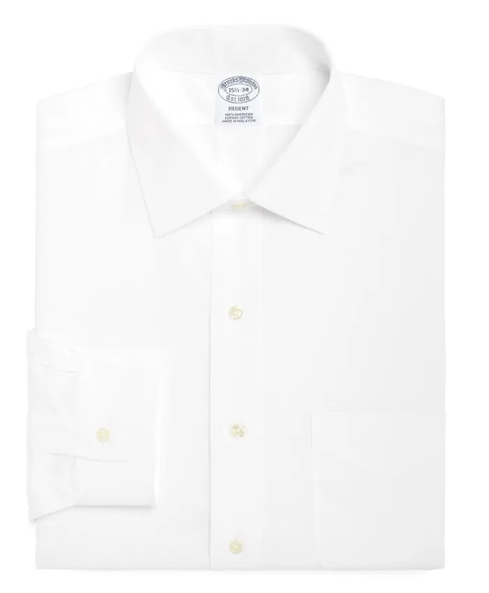 Brooks Brothers Dress Shirts Regent Fitted Dress Shirt Spread Collar White 8211 Men