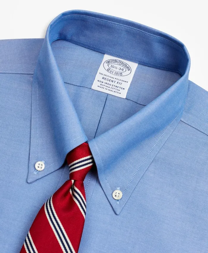 Brooks Brothers Dress Shirts Stretch Regent Fitted Dress Shirt NonIron Pinpoint ButtonDown Collar Blue 8211 Men Brooks Brothers Dress Shirts Stretch Regent Fitted Dress Shirt NonIron Pinpoint ButtonDown Collar Blue 8211 Men