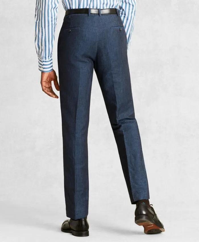 Brooks Brothers Dress Trousers Golden Fleece Linen Cotton Chino Trousers Navy 8211 Men Brooks Brothers Dress Trousers Golden Fleece Linen Cotton Chino Trousers Navy 8211 Men