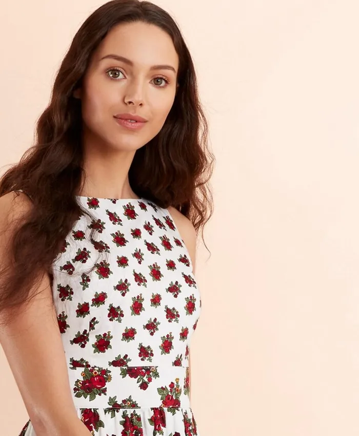 Brooks Brothers Dresses FloralPrint Cotton Sateen Dress Whitemulti 8211 Women Brooks Brothers Dresses FloralPrint Cotton Sateen Dress Whitemulti 8211 Women
