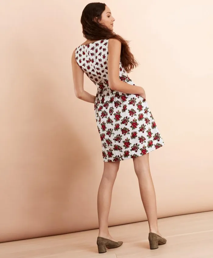 Brooks Brothers Dresses FloralPrint Cotton Sateen Dress Whitemulti 8211 Women Brooks Brothers Dresses FloralPrint Cotton Sateen Dress Whitemulti 8211 Women