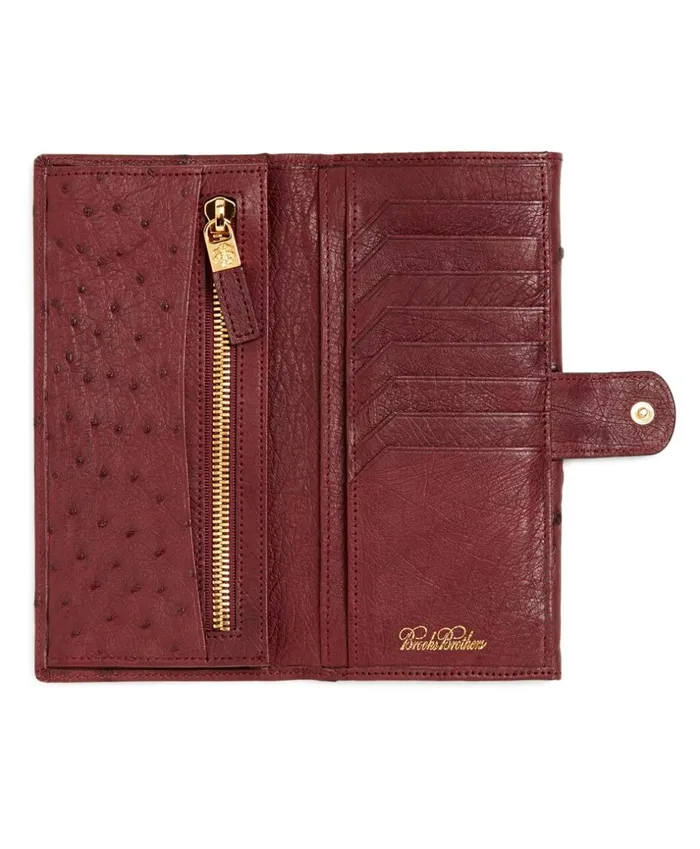 Brooks Brothers Handbags and Wallets Ostrich Wallet Burgundy 8211 Women Brooks Brothers Handbags and Wallets Ostrich Wallet Burgundy 8211 Women