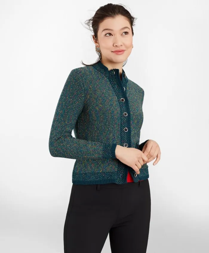 Brooks Brothers Jackets Shimmer Tweed Sweater Jacket Greenmulti 8211 Women Brooks Brothers Jackets Shimmer Tweed Sweater Jacket Greenmulti 8211 Women