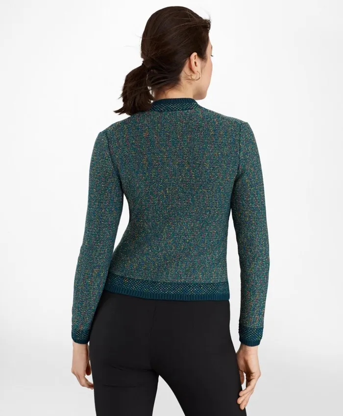 Brooks Brothers Jackets Shimmer Tweed Sweater Jacket Greenmulti 8211 Women Brooks Brothers Jackets Shimmer Tweed Sweater Jacket Greenmulti 8211 Women