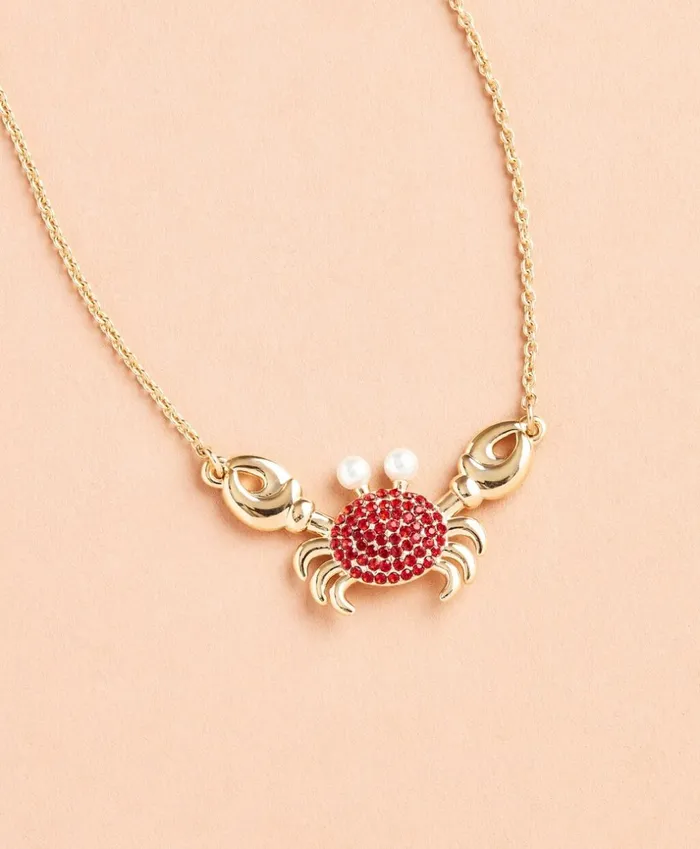 Brooks Brothers Jewelry Crab Necklace Gold 8211 Women