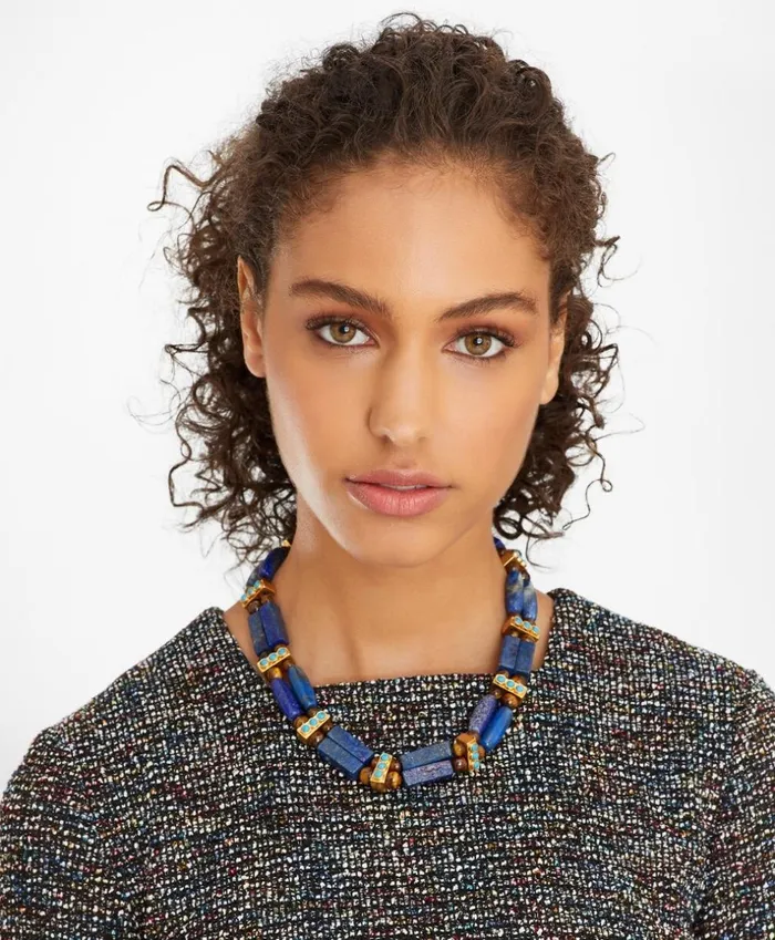 Brooks Brothers Jewelry Lapis Lazuli And Tiger039s Eye Necklace Bluegold 8211 Women Brooks Brothers Jewelry Lapis Lazuli And Tiger039s Eye Necklace Bluegold 8211 Women
