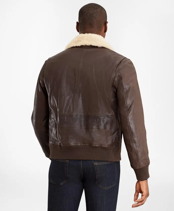 Brooks Brothers Outerwear Leather Aviator Jacket Brown 8211 Men Brooks Brothers Outerwear Leather Aviator Jacket Brown 8211 Men