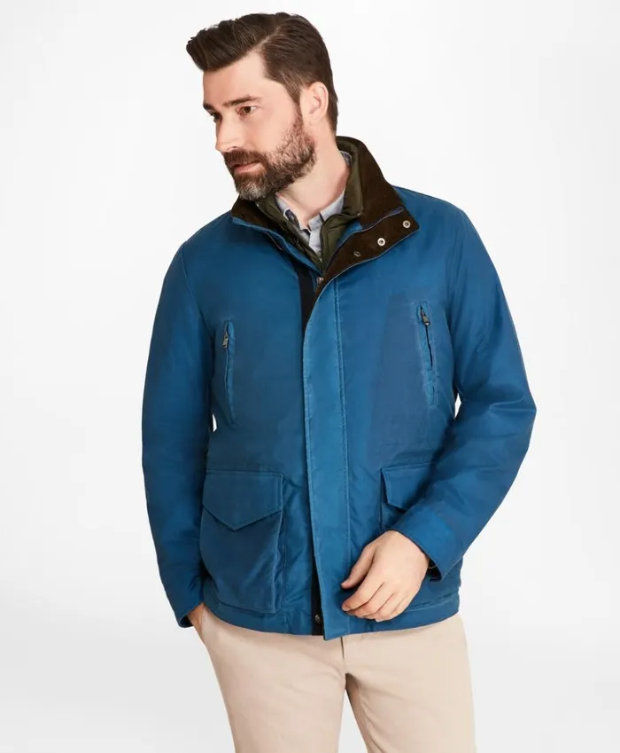 Brooks Brothers Outerwear Waxed Cotton Field Jacket Blue 8211 Men Brooks Brothers Outerwear Waxed Cotton Field Jacket Blue 8211 Men