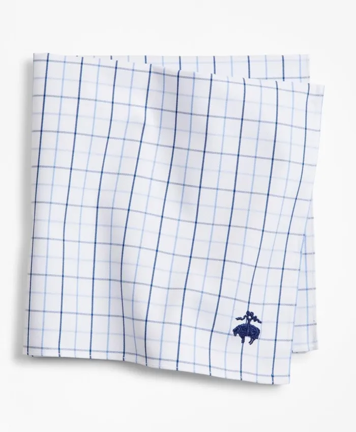 Brooks Brothers Pocket Squares and Handkerchiefs Windowpane Pocket Square Vista Blue 8211 Men Brooks Brothers Pocket Squares and Handkerchiefs Windowpane Pocket Square Vista Blue 8211 Men