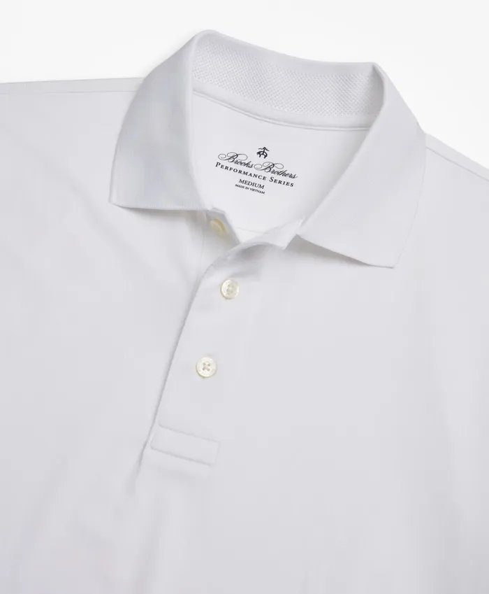 Brooks Brothers Polos and TShirts Performance Series LongSleeve Polo Shirt White 8211 Men Brooks Brothers Polos and TShirts Performance Series LongSleeve Polo Shirt White 8211 Men