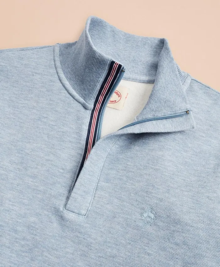 Brooks Brothers Polos and TShirts Pique HalfZip Fleece Light Blue 8211 Men Brooks Brothers Polos and TShirts Pique HalfZip Fleece Light Blue 8211 Men