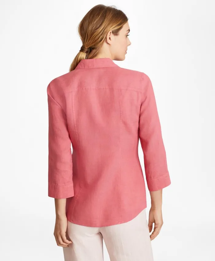 Brooks Brothers Shirts and Tops Linen ThreeQuarter Sleeve Shirt Rose 8211 Women Brooks Brothers Shirts and Tops Linen ThreeQuarter Sleeve Shirt Rose 8211 Women