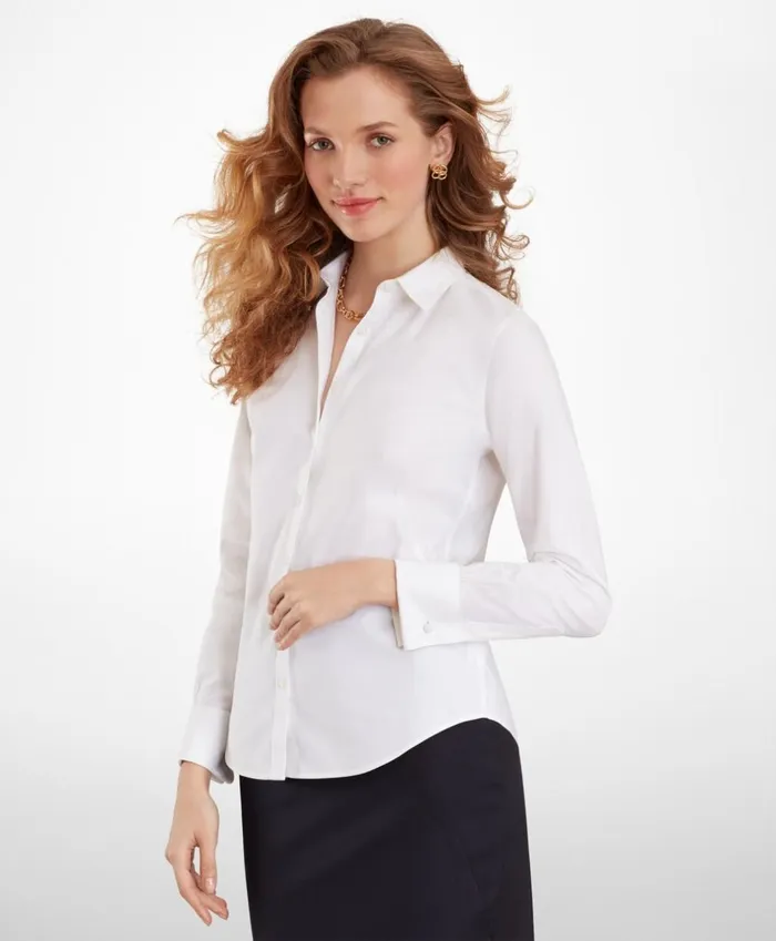 Brooks Brothers Shirts and Tops NonIron Fitted French Cuff Dress Shirt White 8211 Women Brooks Brothers Shirts and Tops NonIron Fitted French Cuff Dress Shirt White 8211 Women