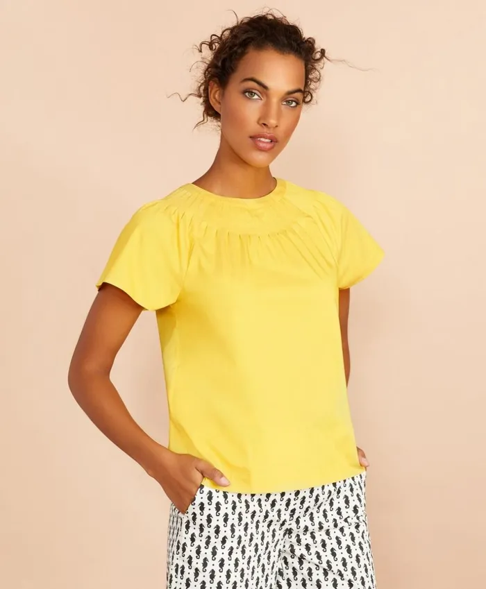 Brooks Brothers Shirts and Tops Pleated Poplin Blouse Yellow 8211 Women Brooks Brothers Shirts and Tops Pleated Poplin Blouse Yellow 8211 Women