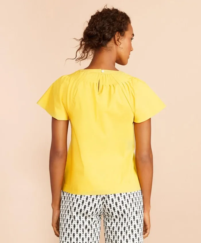 Brooks Brothers Shirts and Tops Pleated Poplin Blouse Yellow 8211 Women Brooks Brothers Shirts and Tops Pleated Poplin Blouse Yellow 8211 Women