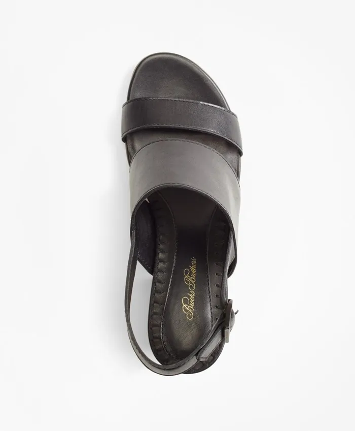 Brooks Brothers Shoes and Belts Leather BlockHeel Sandals Black 8211 Women Brooks Brothers Shoes and Belts Leather BlockHeel Sandals Black 8211 Women
