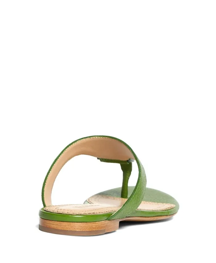 Brooks Brothers Shoes and Belts Tumbled Calfskin Thong Sandals Green 8211 Women Brooks Brothers Shoes and Belts Tumbled Calfskin Thong Sandals Green 8211 Women