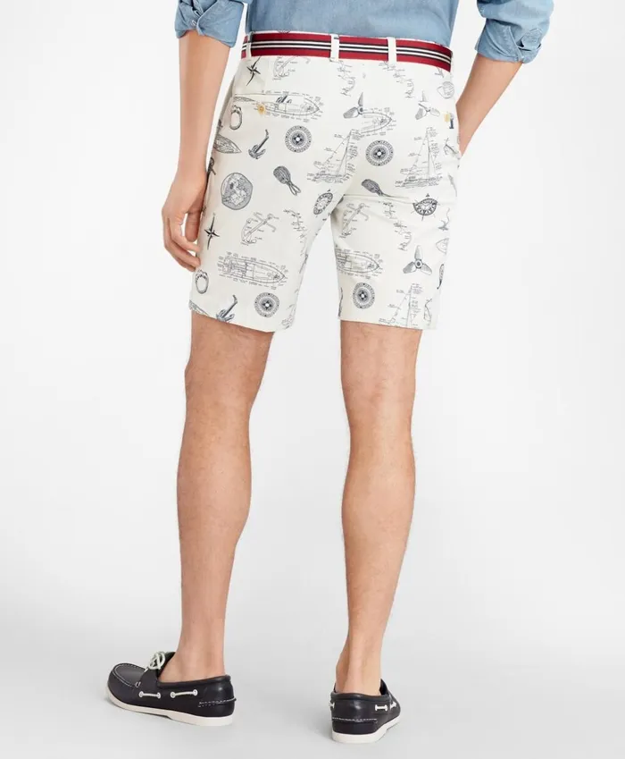 Brooks Brothers Shorts and Swimwear Nautical Print Shorts Oatmeal 8211 Men Brooks Brothers Shorts and Swimwear Nautical Print Shorts Oatmeal 8211 Men
