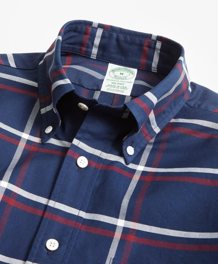 Brooks Brothers Sport Shirts Milano Fit Oxford Check Sport Shirt Navy 8211 Men Brooks Brothers Sport Shirts Milano Fit Oxford Check Sport Shirt Navy 8211 Men