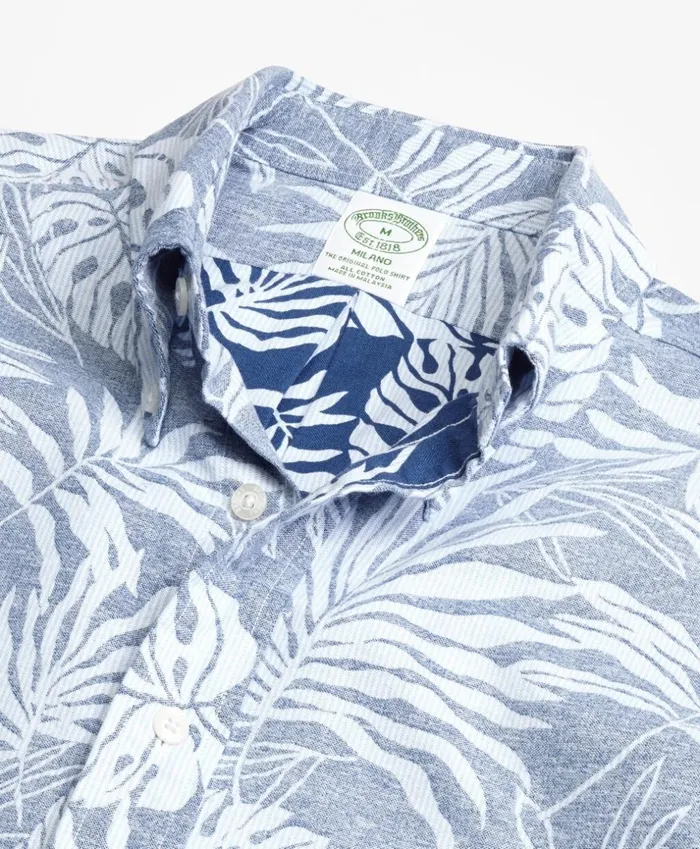Brooks Brothers Sport Shirts Milano Fit Reverse Palm Tree Print Sport Shirt Blue 8211 Men Brooks Brothers Sport Shirts Milano Fit Reverse Palm Tree Print Sport Shirt Blue 8211 Men