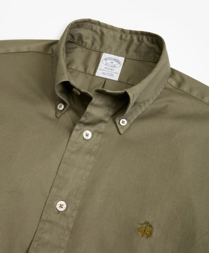 Brooks Brothers Sport Shirts Regent Fit GarmentDyed Twill Sport Shirt Dark Green 8211 Men Brooks Brothers Sport Shirts Regent Fit GarmentDyed Twill Sport Shirt Dark Green 8211 Men