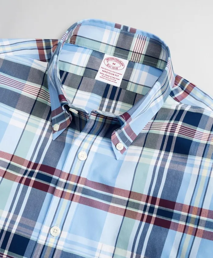 Brooks Brothers Sport Shirts Stretch Madison ClassicFit Sport Shirt NonIron MultiPlaid Multi 8211 Men Brooks Brothers Sport Shirts Stretch Madison ClassicFit Sport Shirt NonIron MultiPlaid Multi 8211 Men