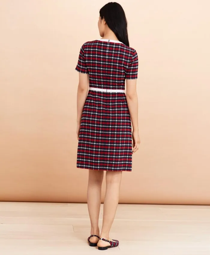 Brooks Brothers Suit Separates Checked Boucle ALine Dress Navyred 8211 Women Brooks Brothers Suit Separates Checked Boucle ALine Dress Navyred 8211 Women