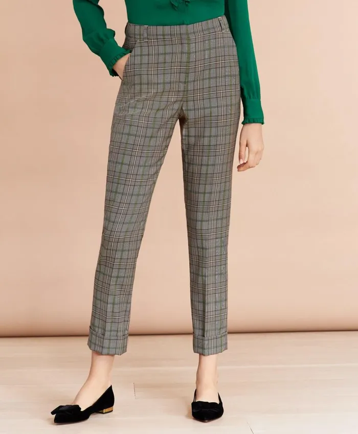 Brooks Brothers Suit Separates Plaid Wool Twill Cuffed Pants Brown 8211 Women Brooks Brothers Suit Separates Plaid Wool Twill Cuffed Pants Brown 8211 Women