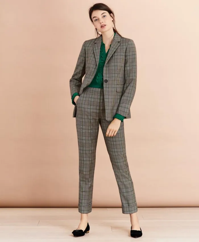 Brooks Brothers Suit Separates Plaid Wool Twill Cuffed Pants Brown 8211 Women Brooks Brothers Suit Separates Plaid Wool Twill Cuffed Pants Brown 8211 Women
