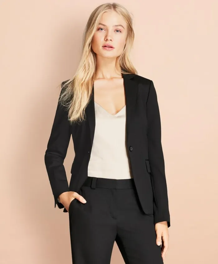 Brooks Brothers Suit Separates Stretch Wool OneButton Jacket Black 8211 Women Brooks Brothers Suit Separates Stretch Wool OneButton Jacket Black 8211 Women
