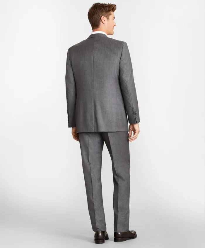 Brooks Brothers Suits Madison Fit TwoButton Stripe 1818 Suit Grey 8211 Men Brooks Brothers Suits Madison Fit TwoButton Stripe 1818 Suit Grey 8211 Men