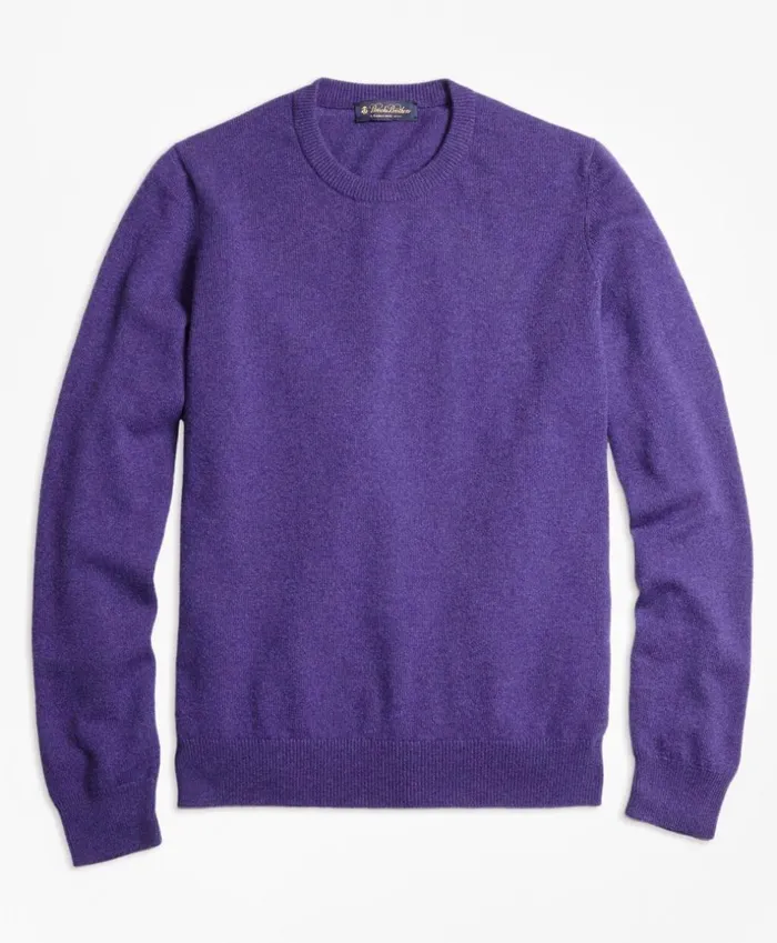 Brooks Brothers Sweaters Cashmere Crewneck Sweater Purple 8211 Men
