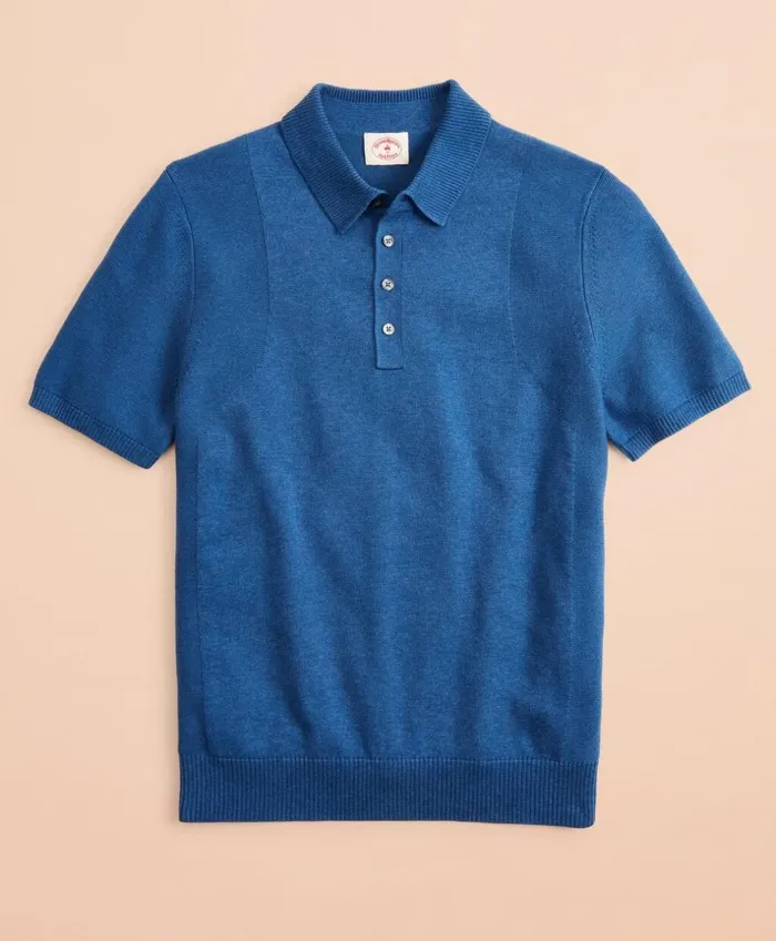 Brooks Brothers Sweaters COOLMAX Polo Sweater Blue 8211 Men