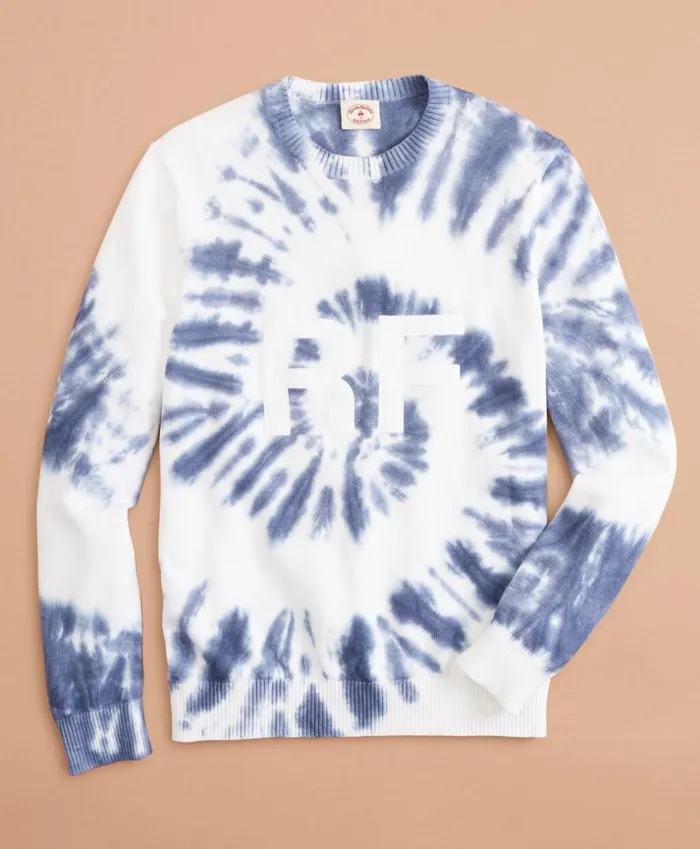 Brooks Brothers Sweaters Graphic TieDyed Cotton Sweater Blue 8211 Men