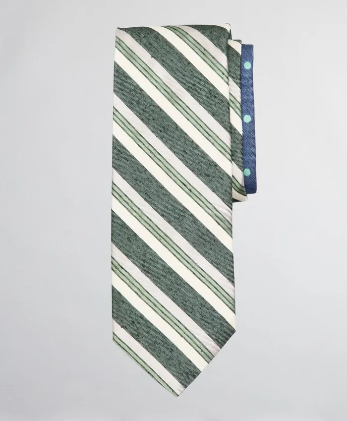 Brooks Brothers Ties Silk And Linen Textured Variegated Stripe And Dot Tie Green 8211 Men Brooks Brothers Ties Silk And Linen Textured Variegated Stripe And Dot Tie Green 8211 Men