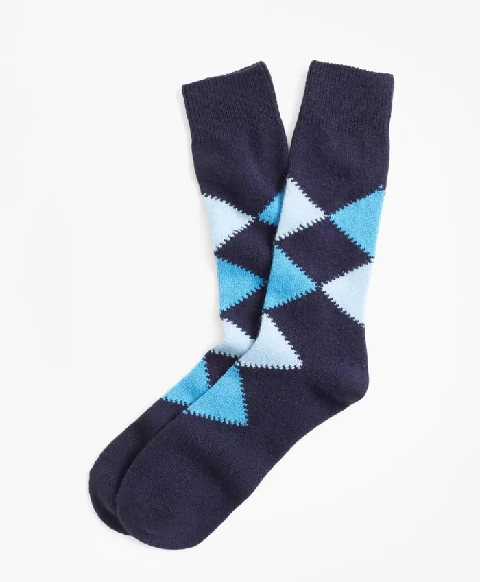 Brooks Brothers Underwear and Socks Cashmere Argyle Crew Socks Bluenavy 8211 Men Brooks Brothers Underwear and Socks Cashmere Argyle Crew Socks Bluenavy 8211 Men