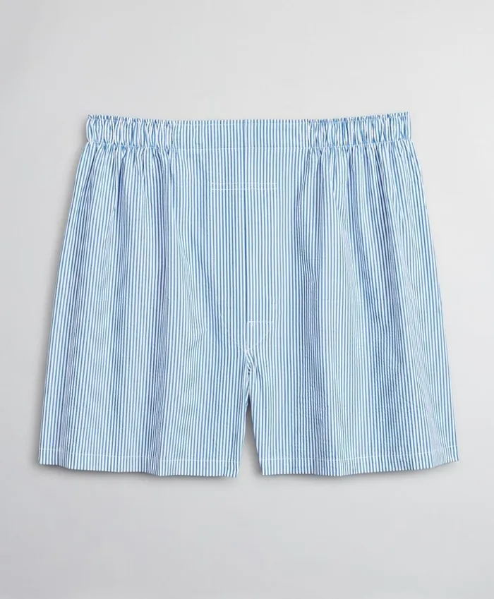 Brooks Brothers Underwear and Socks Traditional Fit Seersucker Stripe Boxers Blue 8211 Men Brooks Brothers Underwear and Socks Traditional Fit Seersucker Stripe Boxers Blue 8211 Men