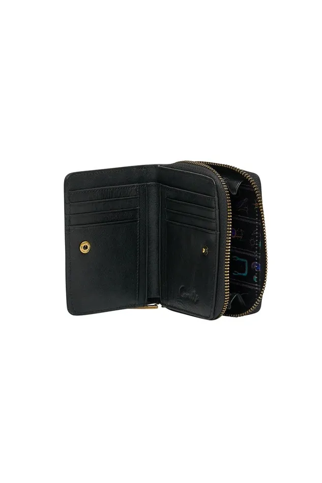 Camilla Bags Women Mini Zip Around Leather Wallet Fire At Night