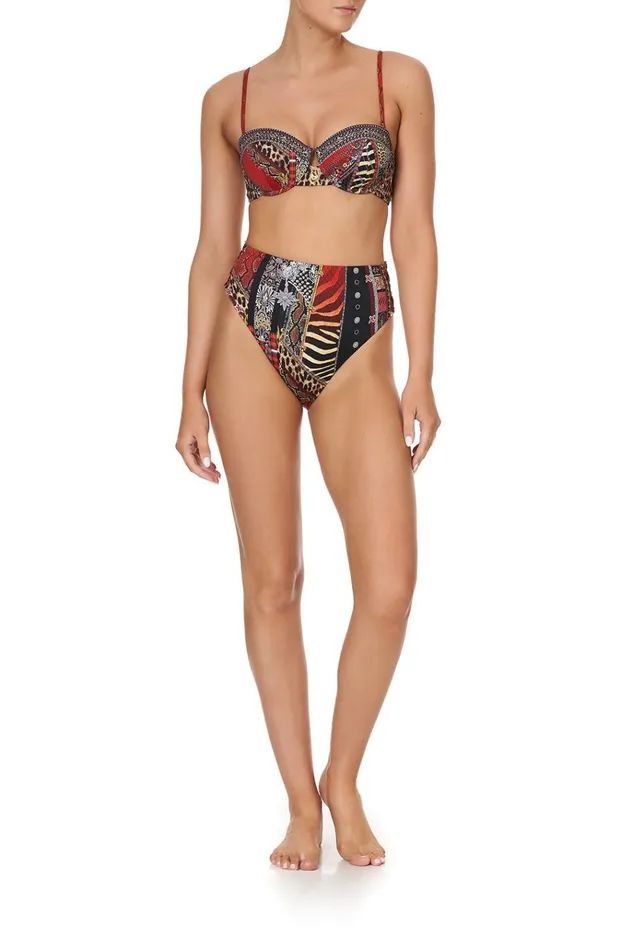 Camilla Bikinis Women High Waisted Pant With Eyelet Trim London Calling