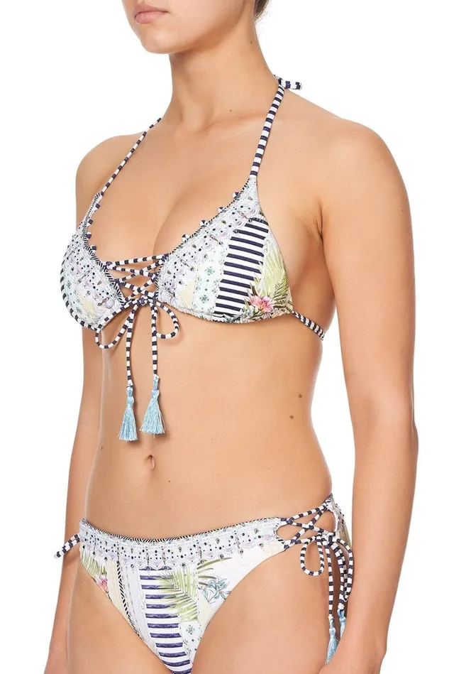 Camilla Bikinis Women Lace Up Slide Tri Halter Beach Shack