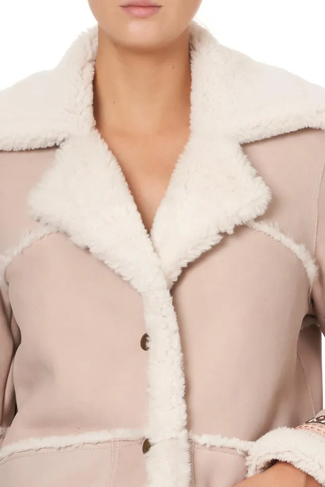 Camilla Jackets Women Long Suede Shearling Coat Istenanya