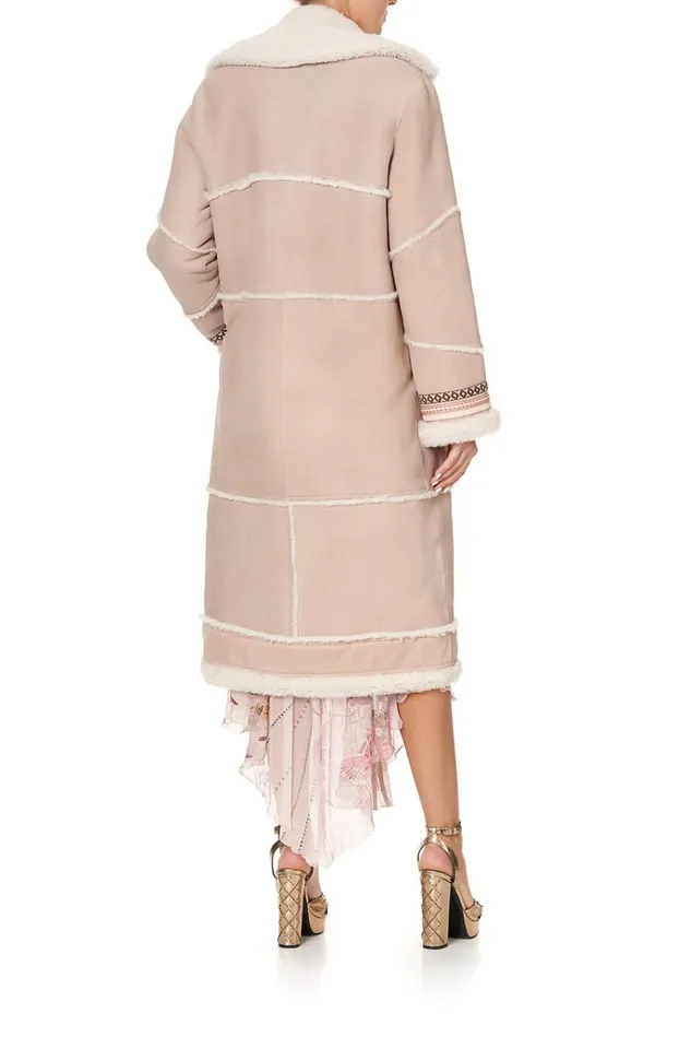 Camilla Jackets Women Long Suede Shearling Coat Istenanya