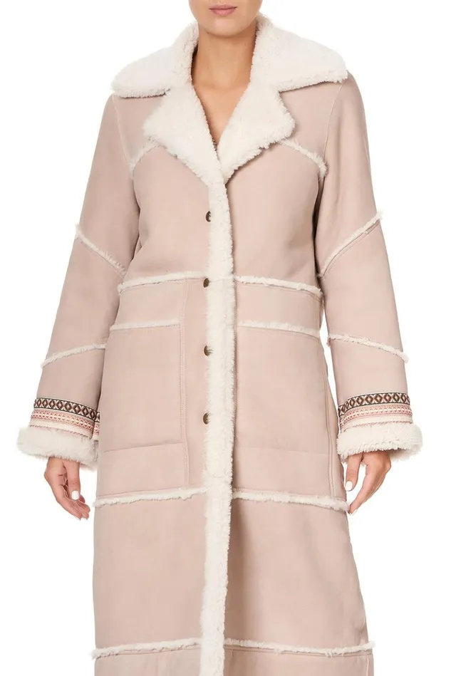 Camilla Jackets Women Long Suede Shearling Coat Istenanya