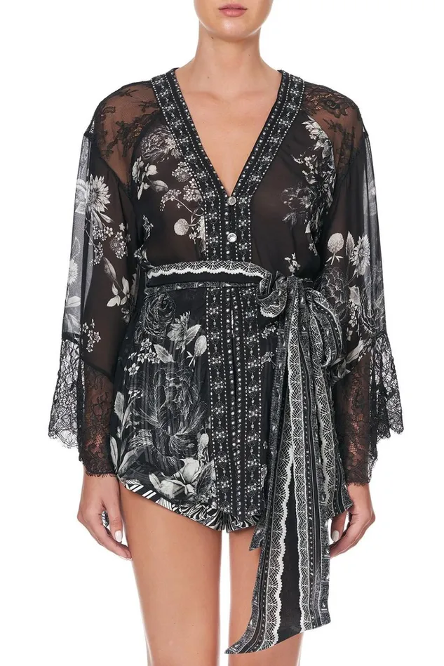 Camilla Kimonos Women Kimono With Shoulder Inserts Moonshine Bloom