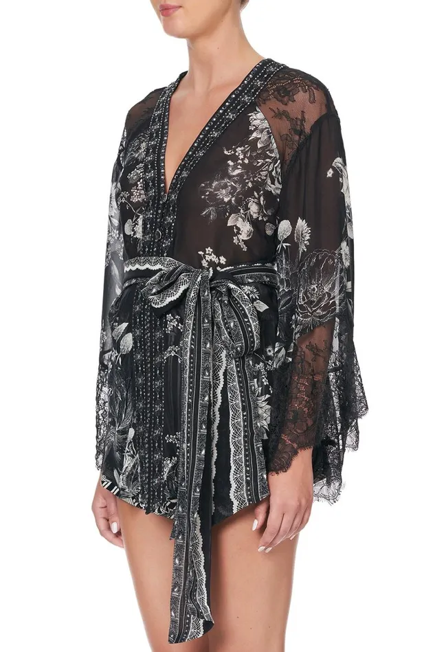 Camilla Kimonos Women Kimono With Shoulder Inserts Moonshine Bloom