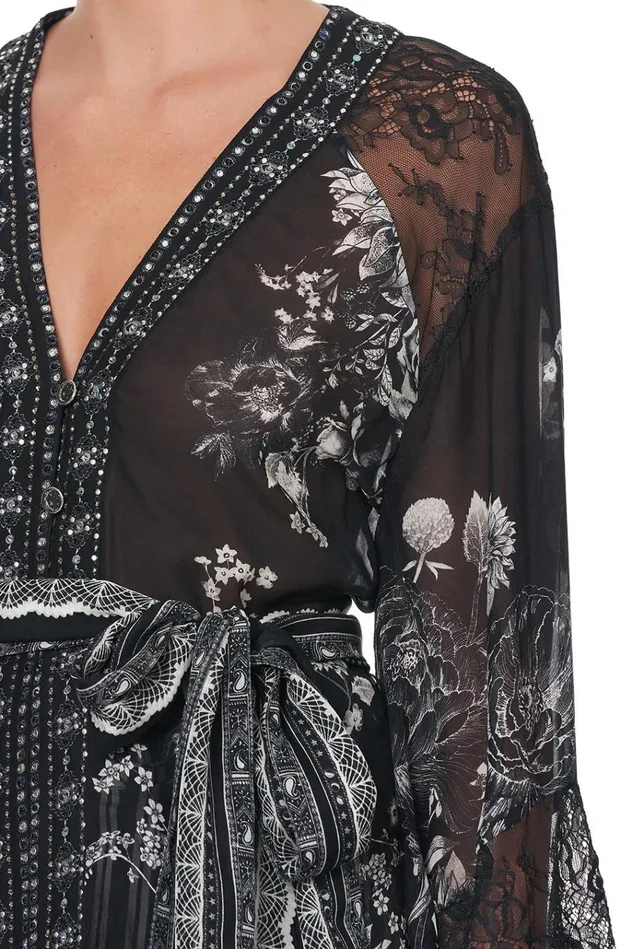 Camilla Kimonos Women Kimono With Shoulder Inserts Moonshine Bloom