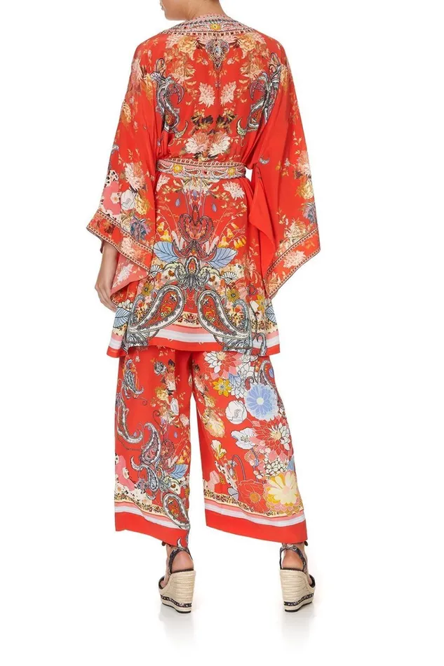 Camilla Kimonos Women Kimono With Tie Belt Paisley In Patches